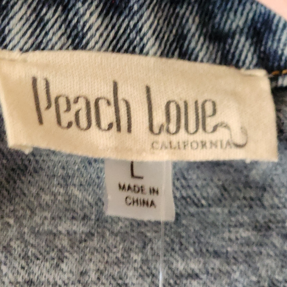 PEACH LOVE CALIFORNIA Oversized Denim Jacket Sequin Cowboy Boots - Picture 9 of 12